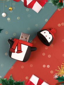 Memoria USB con diseño de pingüino - Negro - Ver 3