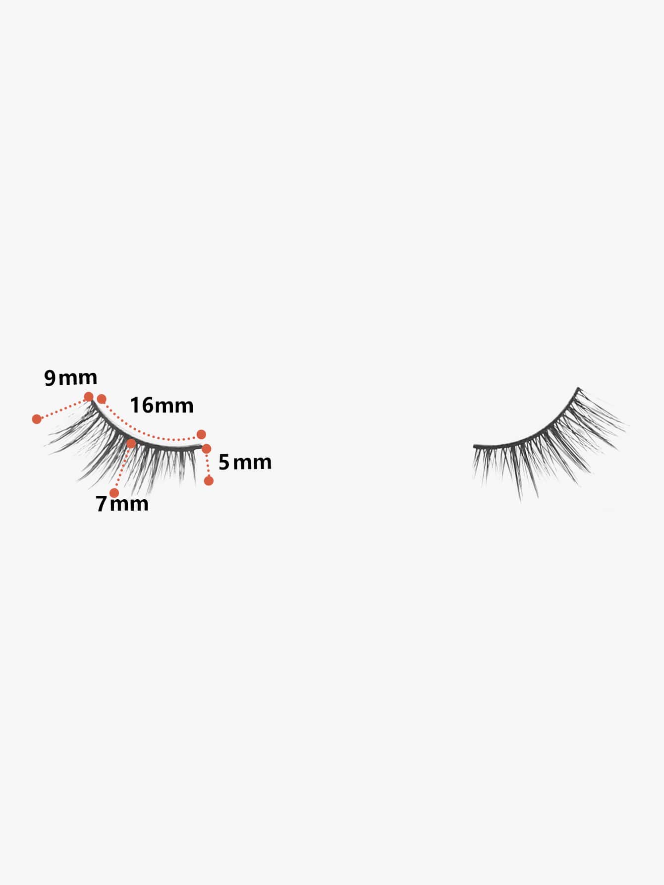 7pairs Cat Eye False Eyelashes - Black - View 6