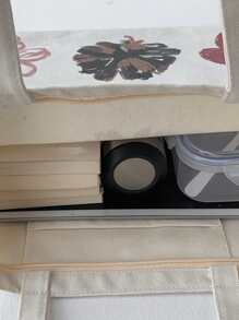 Flowers Floral Print Shopper Bag For Business/Commute/Work/Office School Bag, Back To School Backpack, Large Capacity, Portable, Lightweight, Classic Casual, Suitable For Teen Girls Women College Students, Perfect For Back To School, College, Shopping, Middle School, High School, Exquisite Floral Bag For Women, Literary School Bag & Bookbag For Women Or Students, Perfect For Books, Shopping, Back To School And More - White - View 5