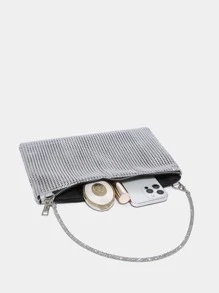 Glamorous, Elegant, Exquisite, Quiet Luxury Glitter Bling, Sequin, Luxury, Shiny Allover Rhinestone Decor Square Bag Evening Bag, Dinner Bag For Party Girl, Woman, Bride Perfect For Party, Wedding, Prom, Dinner/Banquet, For Matchin , Perfect For Wedding Dress,Formal Dresses For Women,Prom Dress,Birthday Dress