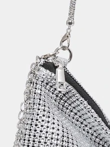 Glamorous, Elegant, Exquisite, Quiet Luxury Glitter Bling, Sequin, Luxury, Shiny Allover Rhinestone Decor Square Bag Evening Bag, Dinner Bag For Party Girl, Woman, Bride Perfect For Party, Wedding, Prom, Dinner/Banquet, For Matchin , Perfect For Wedding Dress,Formal Dresses For Women,Prom Dress,Birthday Dress