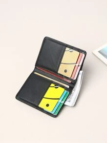 Wcarno Men Minimalist Small Wallet Gift Father Dad Gifts Slim Lightweight Portable Cash ID Card Card Coin Pocket For Birthday Gift Anniversary On Valentine Day For College Student School Student Male Men Lightweight Portable Card ID Card White-Collar Workers For Male Holiday For Anniversary For Birthday Gift Bag Present Gifts For Teachers Casual Card Holder Wallet Business Card Holder Credit Card Holder For Men Wallet Mini Wallet Purse Wallet Card Wallet - Black - View 3