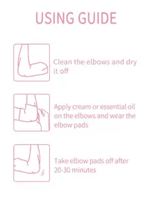 2pcs Essential Oil Moisturizing Elbow Pad - Baby Pink - View 3