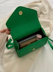 Túi Crossbody Nữ In chữ V Có thể điều chỉnh được Đúng mốt - màu xanh lá - Xem 5