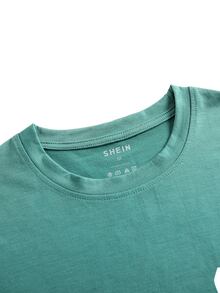 Tops Nam Hoạt hình Slogan Giải trí - Màu xanh Bạc hà - Xem 3