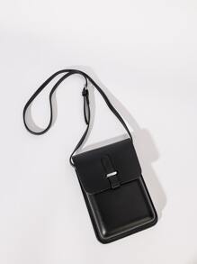 迷你男士方形包钱包小包单肩包手机包手机包手拿包钱包包手机包女士钱包钱包 - 黑色 - 查看 4