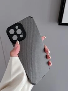 1PC Solid Color PU Leather Phone Case Compatible With Iphone 11, 12, 13, 14, 12 Pro Max, 13 Pro Max, 15, 15 Pro, 15 Plus, 15 Pro Max, IPhone 16, 16 Pro, 16 Plus, 16 Pro Max, A04, A13, A24, A12, A20S, A32, A50, A51, A52, A71, A73, S20FE, S21, S22 - Dark Grey - View 2