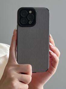 1PC Solid Color PU Leather Phone Case Compatible With Iphone 11, 12, 13, 14, 12 Pro Max, 13 Pro Max, 15, 15 Pro, 15 Plus, 15 Pro Max, IPhone 16, 16 Pro, 16 Plus, 16 Pro Max, A04, A13, A24, A12, A20S, A32, A50, A51, A52, A71, A73, S20FE, S21, S22 - Dark Grey - View 3