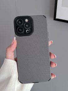 1PC Solid Color PU Leather Phone Case Compatible With Iphone 11, 12, 13, 14, 12 Pro Max, 13 Pro Max, 15, 15 Pro, 15 Plus, 15 Pro Max, IPhone 16, 16 Pro, 16 Plus, 16 Pro Max, A04, A13, A24, A12, A20S, A32, A50, A51, A52, A71, A73, S20FE, S21, S22 - Dark Grey - View 5