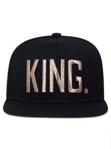 Mũ nam hip-hop thêu chữ - màu đen - Xem 4