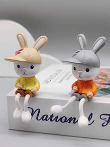 4 món đồ trang trí thiết kế hình con thỏ lễ Phục sinh - Nhiều màu - Xem 3