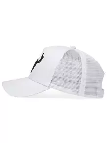 1頂男款鹿角刺繡棒球帽，可調節帽圍，具有防曬功能，適用於春夏旅行、海灘派對、戶外活動街頭 - 白色 - 查看 2