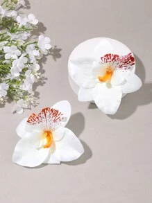 2入組花朵裝飾鴨嘴夾 - 彩色 - 查看 2
