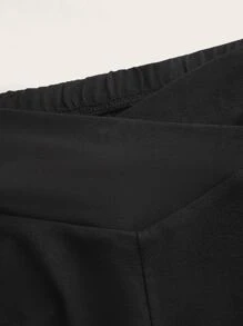ROMWE Solid Flare Leg Pants