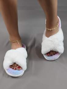 Cross Strap Home Slippers - Multicolor - View 5