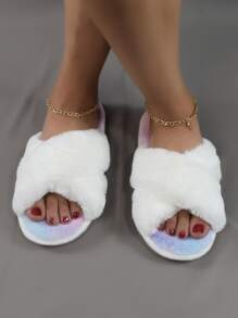 Cross Strap Home Slippers - Multicolor - View 7