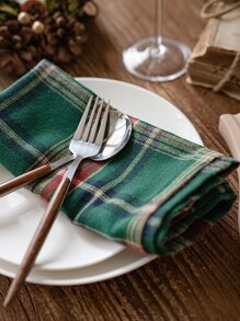 1入組格紋圖案餐巾 - 彩色 - 查看 1