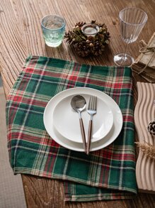 1入組格紋圖案餐巾 - 彩色 - 查看 6