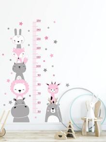 3 miếng dán tường biểu đồ tăng trưởng họa tiết động vật, nhãn dán, decal dán tường, decal vinyl trang trí nhà cửa, vật dụng trang trí mùa xuân làm mới ngôi nhà của bạn, nhãn dán trang trí Rama - Nhiều màu - Xem 2