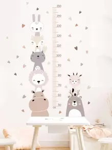3 miếng dán biểu đồ tăng trưởng in hình động vật hoạt hình, nhãn dán, nhãn dán tường, nhãn dán vinyl để trang trí nhà cửa, vật dụng trang trí mùa xuân làm mới ngôi nhà của bạn, nhãn dán trang trí lễ hội quà tặng sinh nhật tốt nghiệp - Nhiều màu - Xem 4