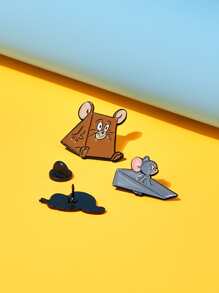 TOM & JERRY X SHEIN 5pcs Cartoon Design Brooch - Multicolor - View 2