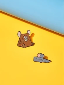 TOM & JERRY X SHEIN 5pcs Cartoon Design Brooch - Multicolor - View 9