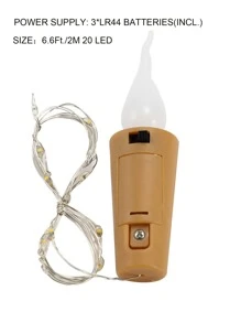 1 个蜡烛瓶 2 米串灯，蜡烛灯头，家居装饰装饰灯