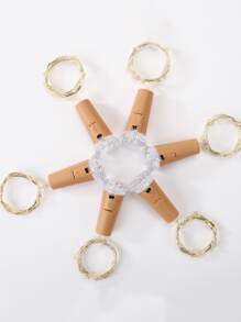 1pc Bottle Stopper String Light, Creative Cork Light For Home Decor - Yellow - View 3
