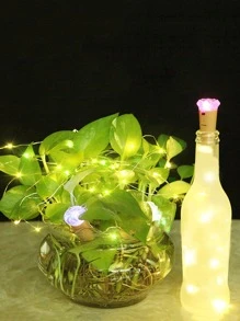 1pc Bottle Stopper String Light, Creative Cork Light For Home Decor - Yellow - View 8