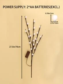 1入組樹枝形狀裝飾燈 - 粉色 - 查看 7