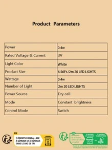 BASIC LIVING 2pcs 2m String Light - White - View 5