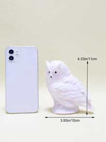 1pc Owl Shaped Night Light,Creative Animal Lamp Decorative Table Light - White - View 6