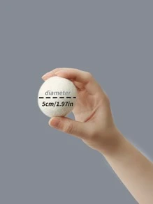 Bolas de lana para secadora, absorben la humedad, eliminan el olor, previenen las arrugas, 1,96 pulgadas/2,36 pulgadas/2,75 pulgadas - Blanco - Ver 5