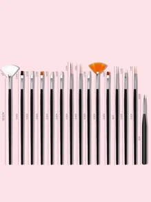 Nail Art Brushes Set,15 Pcs Gel Nail Art Painting Kit Brushes, Flower Drawing Pen Gel Nail Polish Painting Brushes Nail Art Pens Kit Manicure Nail Art Polish Pen Tool,For Home Use and Professional Nail Salon(Red) - Black - View 5