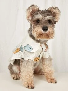 草莓圖案寵物連衣裙 - 彩色 - 查看 4