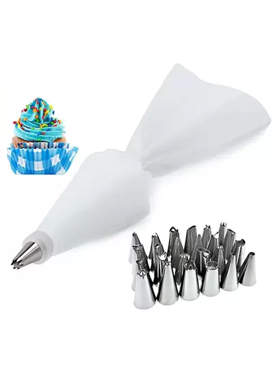26 件装奶油裱花嘴套装，适用于烘焙蛋糕