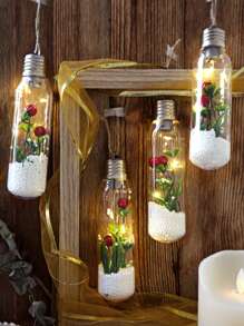 1 pieza Luz decorativa con diseño flor - Amarillo - Ver 2