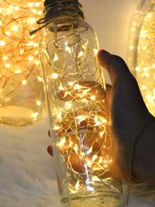 2入組LED窗簾燈簾 - 黃色 - 查看 6