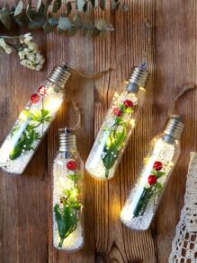 1 pieza Luz decorativa con diseño flor - Amarillo - Ver 7