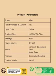 1pc Grape Shaped Decorative Light - Yellow - View 3