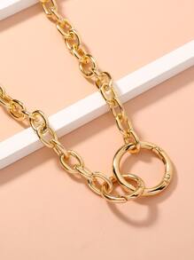 Minimalist Chain Necklace - Yellow Gold - View 4