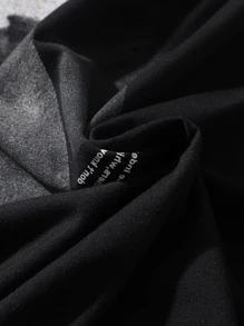 Manfinity Hombres Camiseta con estampado de slogan - Negro - Ver 4