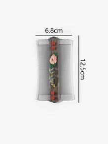 Uso seco húmedo Peine dientes anchos 1 pieza Plástico mediano Elegante Estampado floral Rectangular/Cuadrado Doble cara Dientes finos Lavable Fácil almacenamiento Para mujeres y hombres Para mujeres Mamá Esposa Hermana Adolescente Amiga - Multicolor - Ver 3