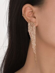 Mydear 水鑽流蘇耳墜 - 香檳色 - 查看 1