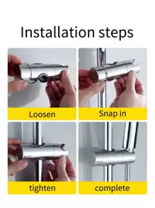 1pc ABS Punch-free Adjustable Shower Head Holder