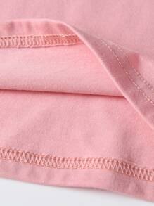 Girls 3pcs Mock Neck Gigot Sleeve Tee - Multicolor - View 5