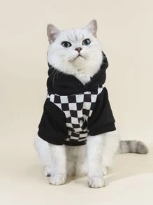 PETSIN Checkered Print Pet Hoodie - Multicolor - View 2