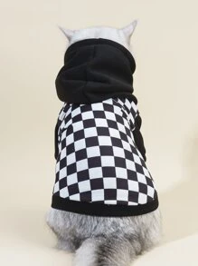 PETSIN Checkered Print Pet Hoodie - Multicolor - View 3