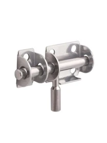 1pc Stainless Steel Door Lock - Silver - View 2