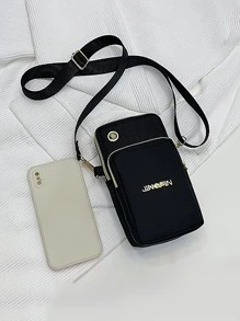 Yogodlns Mini bolso de hombro con bandolera, bolsillo de metal decorado en la parte delantera para cartera de teléfono, estuche para teléfono celular, moderno y ligero, con bolsillo para tarjetas de crédito, billetes de dinero y tarjeta de identificación, adecuado para negocios casuales, adecuado como regalo para el Día del Maestro, trabajos, viajes de negocios, vacaciones, oficina, para mujeres trabajadoras blancas, damas y como bolso de playa; regalo para el Día del Maestro, novias, mujeres, profesores. - Negro - Ver 7